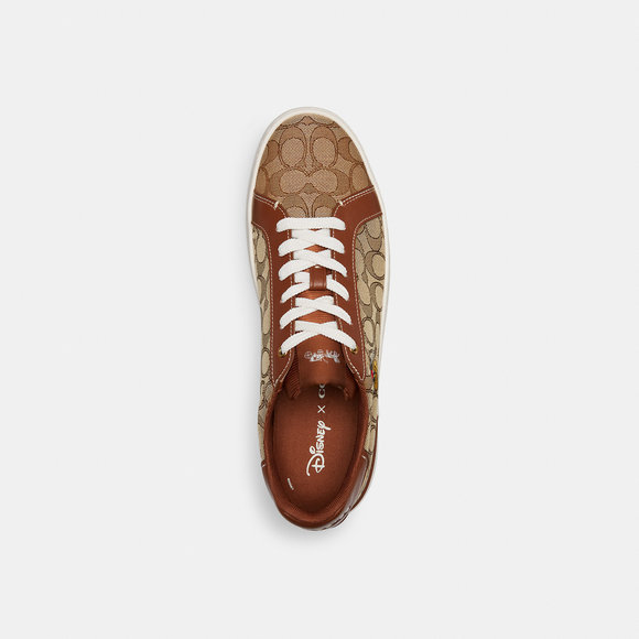 NWT Coach Outlet Disney X Coach Clip Low Top Sneaker Sig Jacquard Mickey Mouse - Picture 3 of 6